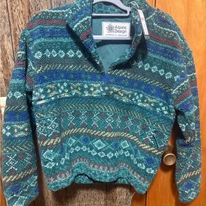 Alpine Design Teal and Green Sweater